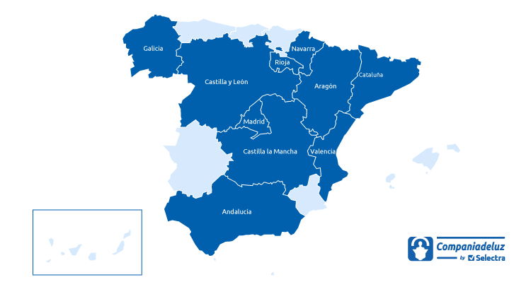 Mapa de presencia de Nedgia en España